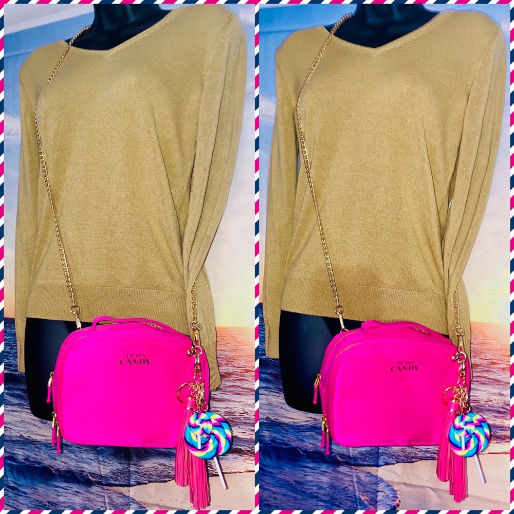 Authentic Prada Candy 🍭Cosmetic Case - Turned Into Crossbody Bag - Picture 10 of 13